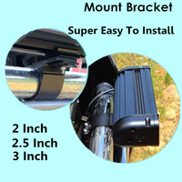 Support de lampe pare-chocs de voiture, Tube rond de 2 pouces, support de montage pour lampe de travail Auto LED