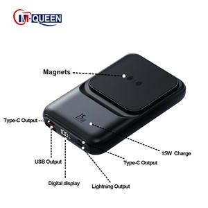 Estación de Carga Rápida OEM PD de 22.5W, Batería Externa de 10000mAh con Soporte Magnético Inalámbrico para Teléfono - Product Image 3