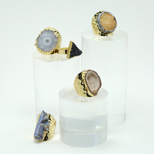 Anillo de piedras preciosas naturales hechos a mano <span class=keywords><strong>cianita</strong></span> anillo chapado en oro anillo único - Product Image 5