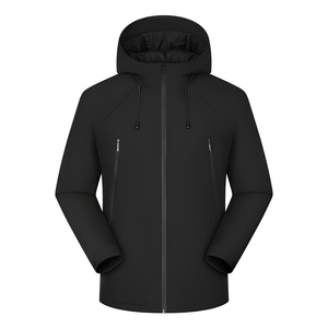 Veste coupe-vent en polyester softshell 300 g/m², personnalisable avec logo, pour marques de vêtements américaines. - Product Image 1