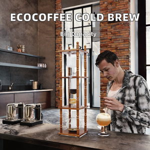 เครื่องชงกาแฟเย็นแบบวินเทจทำจากไม้ พร้อมกรองกาแฟแบบแก้ว ใช้สำหรับชงกาแฟแบบดัตช์ - Product Image 2