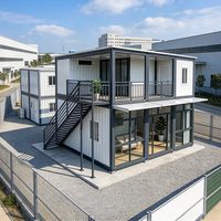 Maison conteneur préfabriquée postmoderne extensible sur mesure de 20 pieds et 40 pieds avec salle de bain, chambre, bureau et caractéristiques extérieures pour complexe hôtelier