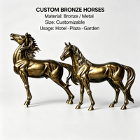Statue de cheval en cuivre grandeur nature pour hall d'hôtel, jardin, place publique, centre commercial, exposition, décoration, taille et couleur personnalisées, OEM, ODM, vente en gros