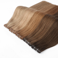 Extensions de cheveux humains vierges de luxe à clipser sans couture, clips de cheveux invisibles Remy 12A provenant d'un fournisseur de haute qualité