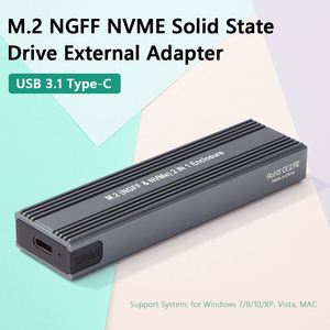 M.2 <span class=keywords><strong>Usb</strong></span> a <span class=keywords><strong>Usb</strong></span> 3,1 de doble protocolo Ssd caso Nvme Pcie Ngff <span class=keywords><strong>Sata</strong></span> <span class=keywords><strong>M2</strong></span> adaptador para 2230, 2242, 2260, 2280 Nvme/<span class=keywords><strong>Sata</strong></span> Rtl9210b - Product Image 3