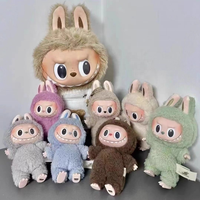 Popmart Original Officiel Labubu the Monsters Macaron Peluche Mignonne Poupée Boîte Mystère Cadeau Spécial Noël Nouvel An