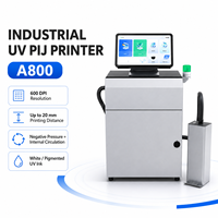 Impresora Industrial de Inyección de Tinta Piezoeléctrica UV de 600DPI, Alta Resolución, Códigos QR de Datos Variables, Tinta Blanca, Máquina de Codificación de Fechas de Lote