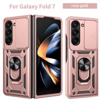 Étui de téléphone portable pliable Shunjia SAM pour Z Fold7, design blindé PC+TPU, protection antichoc avec fenêtre coulissante