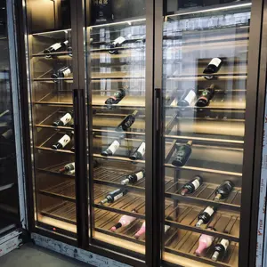 Armadietto per vino a temperatura costante e umidità moderno termostatico per vino frigorifero per vino rosso personalizzato di fascia alta