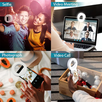 Mini lampe torche portable LED pour smartphone, à clipser, pour selfie
