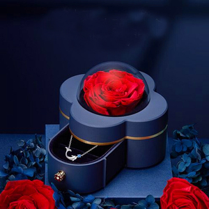 Boîte à bijoux personnalisée avec logo, rose <span class=keywords><strong>éternel</strong></span>le romantique pour la Saint-Valentin, boîte à roses, boîte cadeau pour bague de la Saint-Valentin - Product Image 1