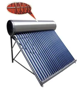 Chauffe-eau solaire à double bobine en acier galvanisé, w, avec accessoires et cadre coloré