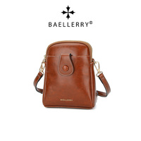 Untuk Carteras Fashion Long Large Capacity Waterproof Oil Wax Zipper Closure Wallet Messager Bag untuk Wanita