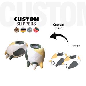 Chaussures <span class=keywords><strong>d</strong></span>'intérieur chaudes avec semelle antidérapante Pantoufles en peluche patte <span class=keywords><strong>d</strong></span>'animal Mignon chat Chien Griffe Pantoufles pelucheuses - Product Image 1