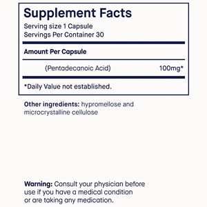 Cápsulas Veganas de Ácido Pentadecanoico C15:0 de Marca Privada OEM, 100 mg por Porción, Botella de Vidrio Recargable, Suplemento de Ácidos Grasos - Product Image 6