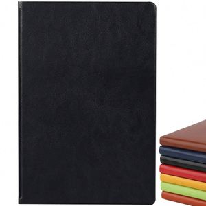 Custom Lined A5 Hardcover PU Leather Journal with 100 Sheets Thread Sewing Bound Business Office Use Gift Option - Product Image 4