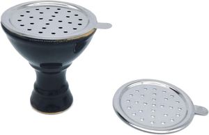 Pantallas metálicas de cachimba plateadas, soporte de carbón para cachimbas Shisha - Product Image 2