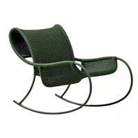 Canapé trois places moderne et minimaliste en alliage d'aluminium pour cour extérieure, chaise à bascule de loisirs, mobilier d'extérieur pour villa et balcon
