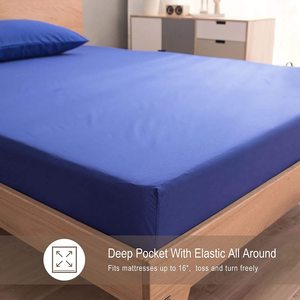 Textile d'hôtel <span class=keywords><strong>drap</strong></span> de literie en microfibre doux de luxe 1800 poche profonde 4 pièces ensemble de draps de lit d'hôtel pour hôtel - Product Image 3