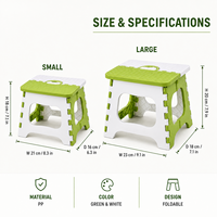 Tabouret pliant portable en plastique PP avec poignée de transport, siège pliable, petite chaise utilitaire de jardin, mobilier d'extérieur
