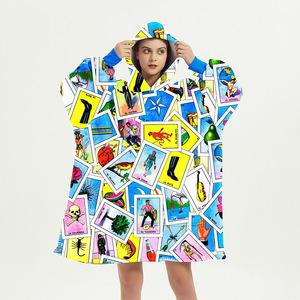 Vêtements de nuit et de détente transfrontaliers en flanelle thermique, sweat à capuche double couche doublé polaire et <span class=keywords><strong>pyjama</strong></span> en laine d'agneau - Product Image 1
