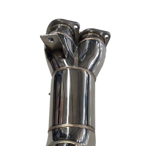 Tubería de Escape Individual Turbo de Acero Inoxidable T-304 Pulido con Salida en Y de Doble Espiral y Banda en V para <span class=keywords><strong>BMW</strong></span> <span class=keywords><strong>135i</strong></span> 335i N55B30 E82 E92 11-12 - Product Image 6