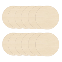 Tranches de bois fines rondes, carrées et hexagonales en buis, découpes en bois vierges pour projets d'artisanat de peinture manuelle DIY