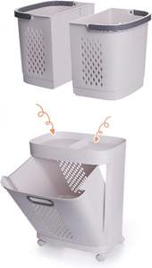 Creative <b>Baskets</b> <b>Bathroom</b> Plastic Organizer Storage Holders & Racks Rolling Laundry Storage <b>Basket</b> <b>for</b> Household - Product Image 2