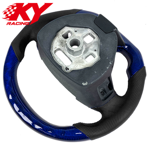 Volante deportivo LED de fibra de carbono azul personalizado con levas de cambio para Chevrolet Camaro SS ZL1 RS Corvette C7 Z06 ZR1 - Product Image 3