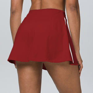Nouvelle jupe courte de yoga personnalisable pour femme, coupe trapèze, taille haute, décontractée, pour le fitness et le tennis, avec short intégré - Product Image 5