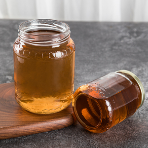 Tarro de Miel de Vidrio Vacío con Diseño de Panal de Abeja, 390 ml, 770 ml, 500 g, con Tapa de Rosca, <span class=keywords><strong>Precio</strong></span> de Fábrica al por Mayor - Product Image 6