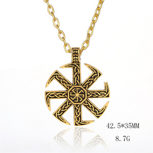 Bijoux Viking européens et américains, collier en alliage avec pendentif slavique pour hommes, style nordique - Product Image 3