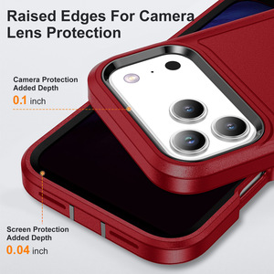 Fundas Protectoras para Teléfono con Protección Total del Cuerpo, TPU+PC, Antiarañazos, Resistentes a Golpes, para 17 <span class=keywords><strong>Pro</strong></span> Max, 17 <span class=keywords><strong>Pro</strong></span>, 17 Air, 17, 16, 15, 14, con Soporte - Product Image 4