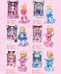Poupée princesse sirène avec jouets électriques chantants lumineux voiture d'équilibre rotative universelle pour filles cadeau d'anniversaire en plastique - Product Image 4