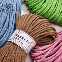 Tali Serut Rajut Katun Ramah Lingkungan 6mm dengan Benang Metalik untuk Tas Pakaian, Sepatu & Dekorasi Rumah