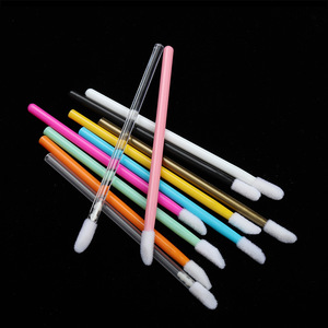 50pcs Flocking Hollow <b>Holder</b> Brush Disposable Lip Scrub Eyeshadow Lash Tint <b>Makeup</b> Applicator - Product Image 4