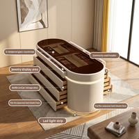 Armario Vestidor Minimalista Moderno de Lujo Ligero y de Alta Gama; Mueble de Exhibición de Pie para Uso Doméstico; Completamente Ensamblado