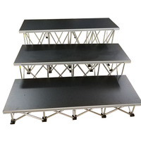 Escalera de 3 escalones, portátil, de aluminio, plegable, personalizada, de fábrica