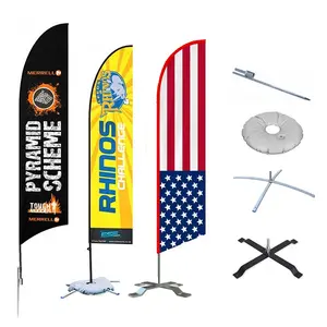 Promotional Advertising Feather Flag Banner Outdoor Indoor Flying Custom Logo Beach Feather Flag