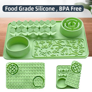 Comedero Lento de Silicona para Mascotas, Antideslizante, Reutilizable, Ecológico, Libre de BPA, Compatible con Mascotas, con Ventosas, Diseño de Flor - Product Image 3