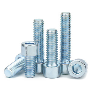 Tornillos de Cabeza Hexagonal DIN912 en Azul y Blanco Zincado, Pernos Cilíndricos con Recubrimiento de Zinc - Product Image 3