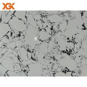 Bán buôn Trung Quốc Trắng calacatta đánh bóng nhân tạo thạch anh nhà bếp bàn phong cách hiện đại slab cho khách sạn - Product Image 5