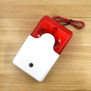 Mini <span class=keywords><strong>Sirena</strong></span> Stroboscopica Cablata per Sistema di Allarme di Sicurezza Domestico, Durevole, 12V, Allarme Sonoro con Luce Rossa <span class=keywords><strong>Lampeggiante</strong></span> - Product Image 4