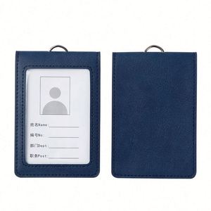 Porte-cartes d'identité en PU avec fermeture auto-agrippante, multi-emplacements pour badges d'employé, cartes de repas et clip de lanière – Vente en gros - Product Image 1
