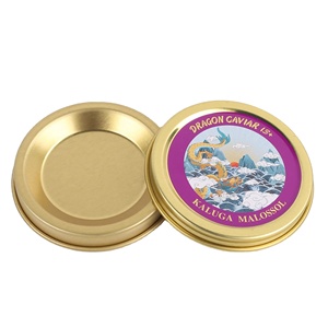 Boîte en fer blanc classique Golden Caviar de qualité alimentaire 10g-500g Tailles métalliques pour restaurants et distributeurs/importateurs - Product Image 6