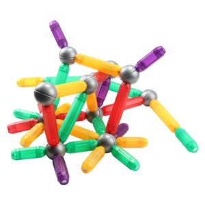 63pcs <span class=keywords><strong>ABS</strong></span> khối từ Xây dựng đồ chơi xây dựng trò chơi với Rod bóng Anime nhân vật và động vật bộ chủ đề - Product Image 4