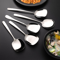 Fabricant chinois de cuillères à servir en acier inoxydable 304 à long manche, style coréen, écologiques, grandes, pour la restauration et les fêtes