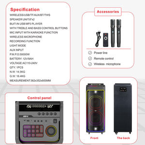 GD-2898 En gros Enceinte Bluetooth portable professionnelle 8 pouces pour karaoké et DJ, avec fonction Partybox et audio <span class=keywords><strong>sans</strong></span> <span class=keywords><strong>fil</strong></span> - Product Image 5