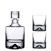 Juego de Decantador de Whisky de Cristal DLT 2023 con 2 Vasos, Diseño Clásico Creativo Hecho a Mano, Se Acepta Logotipo Personalizado, para Uso en Fiestas en Casa