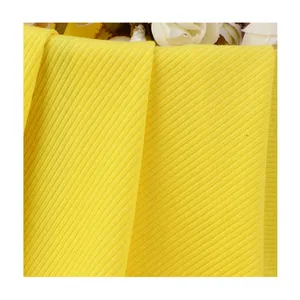 Shaoxing factory produce polyester spandex DTY brushed rib knit fabric for dress